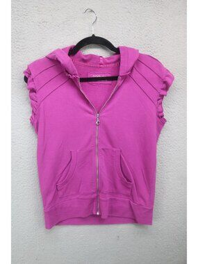 Candie's Vtg. Full Zip Hooded Sleeveless Top-Size Large-Y2K-90's